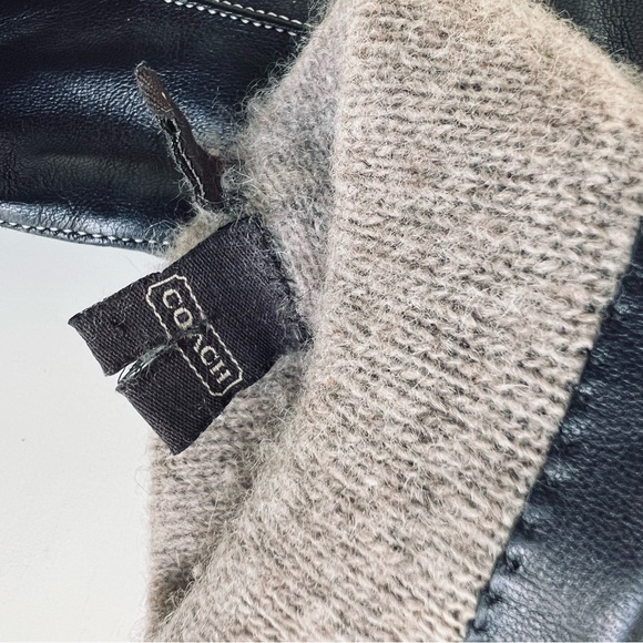 EUC COACH Cashmere lined Leather Gloves - Picture 4 of 5